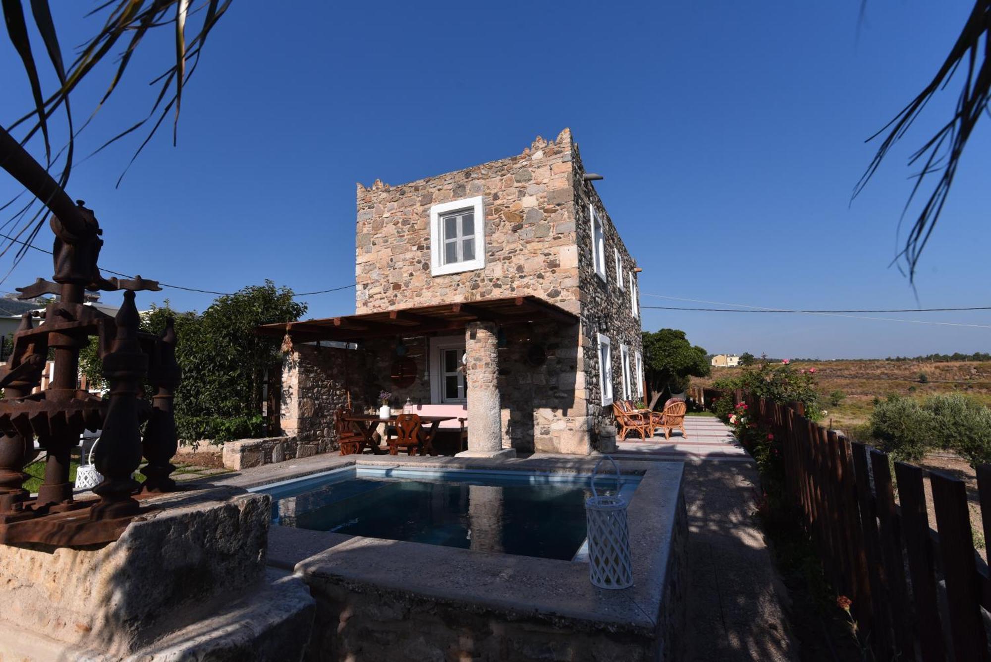 Traditional Kos Villa With Swimming Pool, Lawn Yard And Bbq 外观 照片